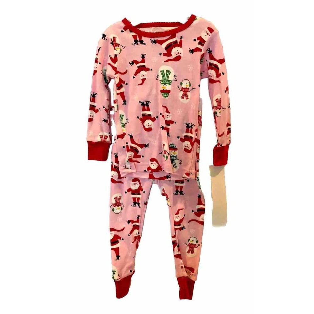 NWT Carter's Toddler Girl 3T Pink Santa Pajamas